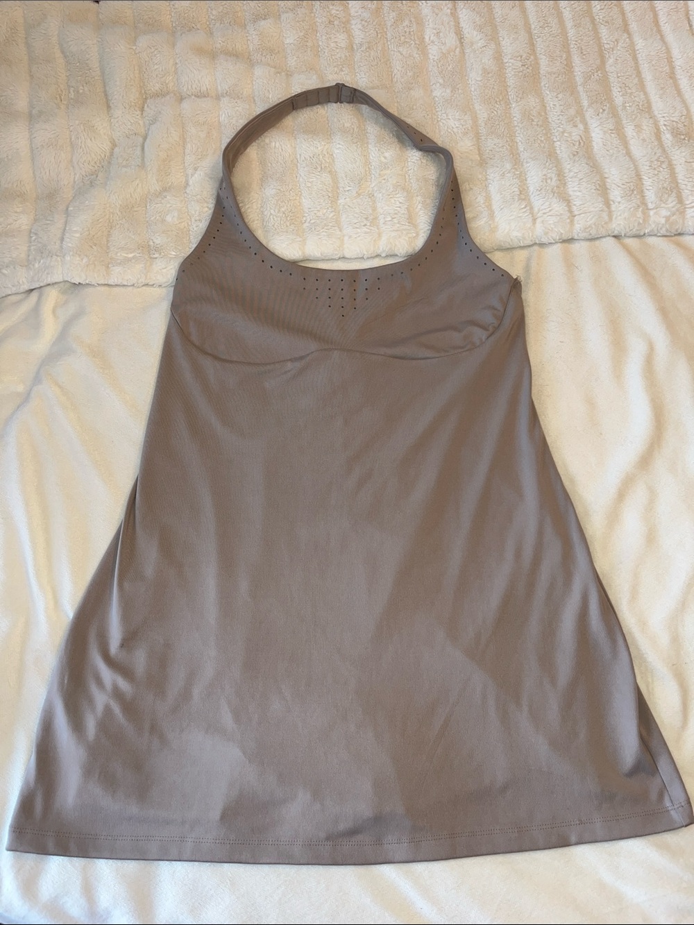 Women’s Victorias Secret Halter Tank Top in Taupe W/built in bodysuit W/pockets